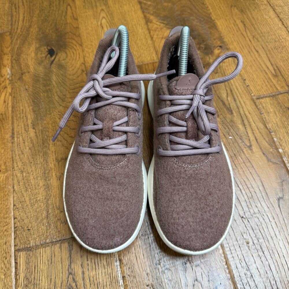 Allbirds Mauve Wool Runners Sneakers Shoes Womens Sz 8 Comfy Lace Up - Picture 2 of 7